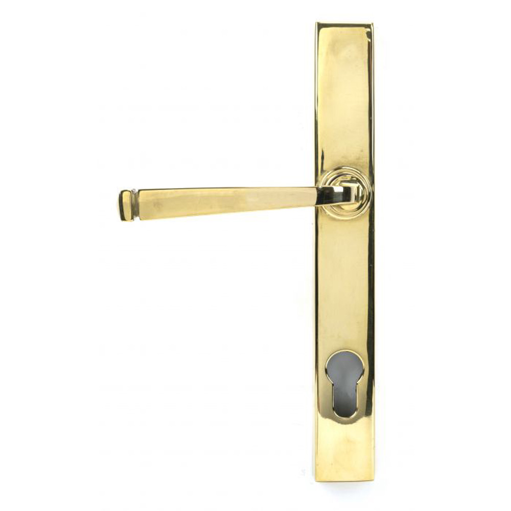 From the Anvil Avon Slimline Lever Espag. Lock Set - Polished Brass - (Sold in Pairs)